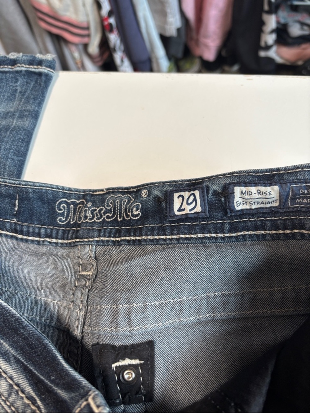 Miss Me Distressed Dark Blue Skinny Jeans - Picture 6 of 9